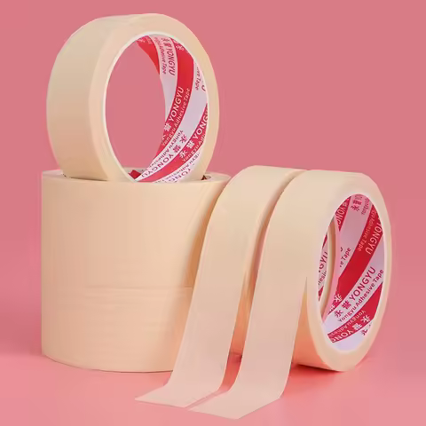 Masking Tapes Walls Car Paint Protection Crepe Paper Beige Extra Wide Adhesive Tape Gift Decoration 