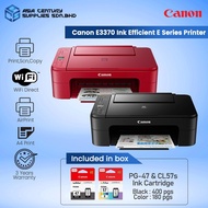 Canon Pixma E3370 Black / Red All In One Wireless A4 Color Inkjet Printer ( Print Scan Copy ) / Cano
