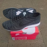 HITAM ️ Nike Flyknit Racer Black Out Premium Quality Shoes - Black,44 Best]]