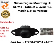 Nissan Engine Mounting LH AT/MT - Nissan Latio & G.Livina 1.6, March & New Vanette ( 11220-2DV0A + A