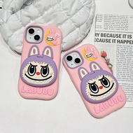 for iPhone 16 ProMax 15Pro iPhone14 13Pro 12Pro Max iPhone11 Cartoon cute Mirror makeup mirror labub