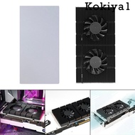 [Kokiya1] Graphic Card Backplane Cooler W/Dual PWM Fan Adjustable Speed for RTX 3090 3080