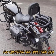 Motorcycle Fit SRV300 / SRV250 Accessories Rear Passenger Backrest For QJMOTOR SRV 300 / SRV 250 300