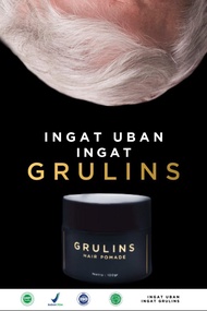 GRULINS POMADE PREMIUM Minyak Rambut Penghitam Uban