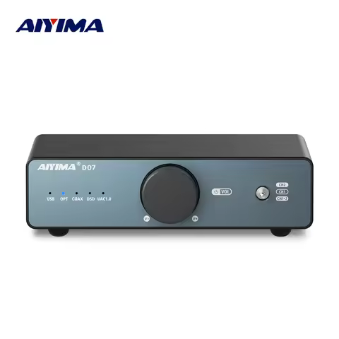 AIYIMA Audio D07 USB Mini DAC XMOS XU316 &AKM 4493S HIFI Desktop Decoder PCM 768kHz/32Bit &DSD512 Su