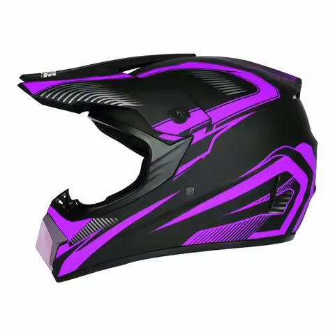 Motocross Helmets Purple Track Full Face Wear-Resistant Motorcycles Helmets Breathable Biker Kask An