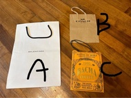(共3款) Balenciaga/ coach / Bacha coffee 紙袋 Paper Bag 實用袋名牌紙袋