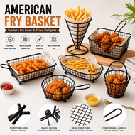 Fries Basket Round Tableware Fries Tray French Fries Holder Fries Plate