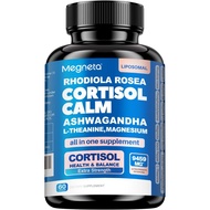 Cortisol Manager Supplement for Women & Men, Ashwagandha & L-Theanine 60 Capsules