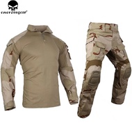 EmersonGear Outdoor Tactical G3 Style Battle Set DCU Long Sleeve T-shirt+Pants (Kneepads)