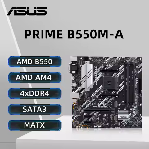 ASUS PRIME B550M-A WIFI Motherboard Support Ryzen 5 3600 5600 5700 5800X3D CPU DDR4 4866MHz 128GB HD