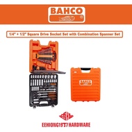 BAHCO S103 1/4" and 1/2" Square Drive Socket Set with Combination Spanner Set s103 s 103 S 103