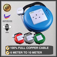 💥HANDMADE SIRIM💥 Round Extension Full Copper Socket Extension Wire Heavy Duty Extension 6M to 10M Ex