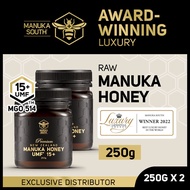 Manuka South Manuka Honey UMF15+ MGO514 (250g) Authentic 100% New Zealand Manuka Honey. Best Sugar Substitute &amp; Natural Sweetener