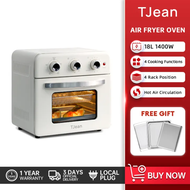 TJean Air Fryer Oven Cooker Inverter 18L Multifunctional Household Large Capacity multiplayer Electricity Toaster Rotisserie Bake Grill and Dehydrator Temperature Control Smart