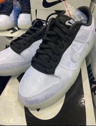 🌺全新100% Fragment Design x CLOT x Nike Dunk Low 白絲綢 聯名款 撕撕樂 男女同款