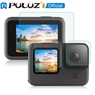 PULUZ for GoPro Hero11 Black / HERO10 Black / HERO9 Black Lens + LCD Display 9H 2.5D Tempered Glass Film Camera Accessories PU507