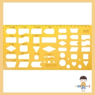 SA K Resin Flow Chart Symbol Drafting Template Ruler Stencil Measuring Tool Student