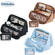 Oldlaiben 9 Layers Pencil Case Stationery Bag Detachable Flip Cover Large Capacity Storage Box