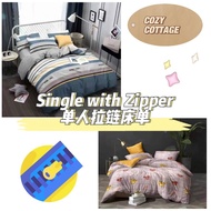 (READY STOCK) SINGLE BEDSHEET WITH ZIPPER 单人拉链床单