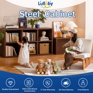 𝐋𝐮𝐥𝐥𝐚𝐛𝐲 Steel Bookshelf Rak Buku Besi 4/6/9 Cube Bookcase Toy Storage Cabinet Kids Room Living Room