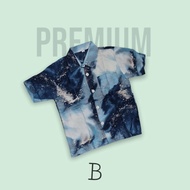 KEMEJA Rayon shirt for boys, tie dye collar, cool, soft, 1 2 3 4 years PREMIUM