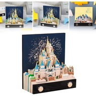 2025 Notepad, 2025 3D Calendar Desk Calendar with Lock Notepad with Lighting Art 3D Lock Model Note 