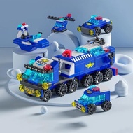 Lele BROTHER Police Car Building Blocks Toy 6 in 1 LAGO 147 Bricks