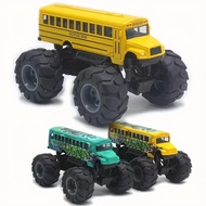 模型迴力玩具怪獸卡車合金大輪玩具車男孩女孩禮物怪獸校車壓鑄金屬