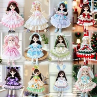 30cm bjd Clothes Dress Up Doll Spring Autumn Lolita Princess Dress Doll Costume tt26.6.9tt26.6.9