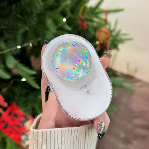 Aurora Laser Ball Magnetic Phone Grip For iPhone 12 13 14 15 16 Pro Max Magsafe Finger Bracket Stand