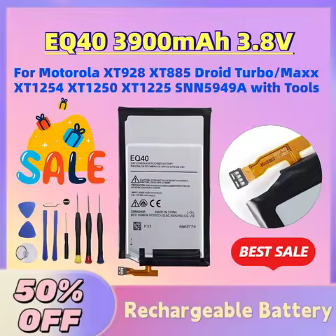 New EQ40 3900mAh 3.8V Mobile Phone Battery for Motorola XT928 XT885 Droid Turbo/Maxx XT1254 XT1250 X