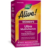 Alive! Women's Daily Ultra Multivitamin, High Potency Formula, Promotes Energy Metabolism and Muscle