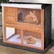 Rabbit Hutch Cover Waterproof Windproof Pet Winter Protection Supplies Double Rabbit Cage Dust Cover