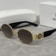 VERSACE9123 Sunglasses Round Glasses Ladies