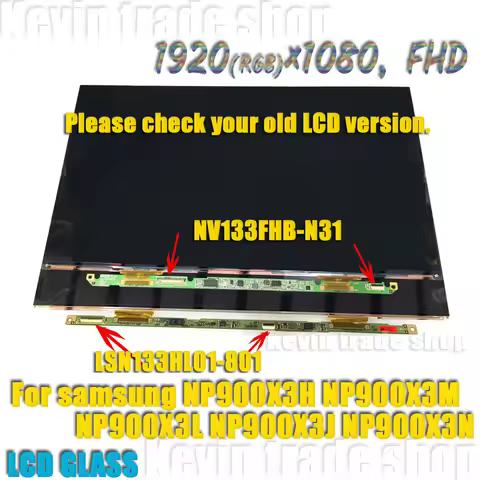 13.3" NV133FHB-N31 For Samsung NP900X3L NP900X3J NP900X3N NP900X3H NP900X3M Laptop LCD screen 1920*1
