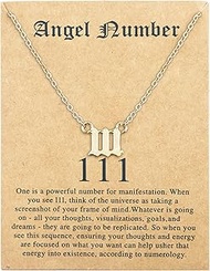Angel Number Necklace 444 Necklace Gold Number Pendant Necklace for Men Women Trendy Stuff Under 5 D