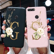 สำหรับ Huawei Y9 2018เคสโทรศัพท์สีดำตัวอักษรนุ่มกันกระแทกเคสสำหรับหัวเหว่ย Huawei Y9 2018ปลอก