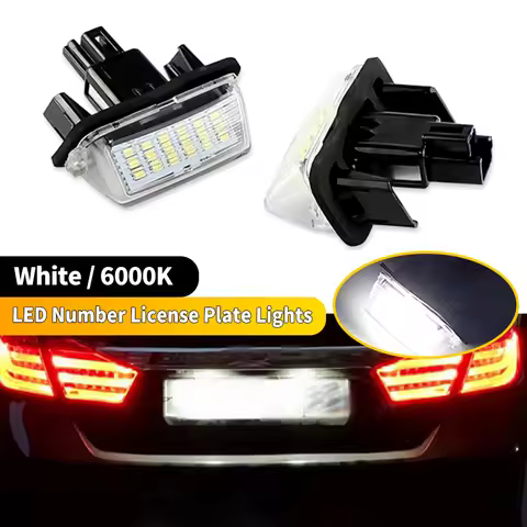 2×Car LED License Plate Light for Toyota Yaris NCP13/Corolla E16 Fielder NZE161/Ractis NCP120/Avensi