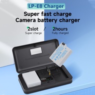 LP-E8 LP E8 LPE8 Camera Rechargeable Battery and Multifunction Box Charger For Canon EOS 550D 600D 6
