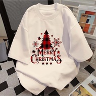Christmas T-Shirt Merry Christmas I Snowflake Letters I Spiritual Tops Christmas Uniform Christmas G