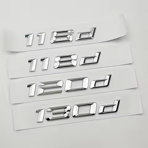 116d 118d 120d 125d 130d 135d 140d F20 E81 E82 E87 Emblem Chrome For BMW Car Trunk Letters Badge 3D 