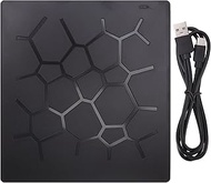 Aurovibe 6 in 1 Ultra Thin External DVD Drive with Type C USB3.0 for Laptop Desktop Burn Music, Watc