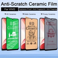 Anti Spy Privacy Ceramic Tempered Screen Protector For Vivo Y03 Y03T Y18 Y19s Y28 Y28S Y02s Y16 Y15s