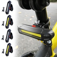 TRADER ง่ายต่อการติดตั้ง สำหรับจักรยานเสือหมอบ อุปกรณ์จักรยานเพื่อความปลอดภัย แสงที่สว่างเป็นพิเศษ ไฟท้ายจักรยาน หลอดไฟท้าย LED โคมไฟชาร์จ USB