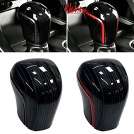 BLACKFUNNY 3Pcs/Set Car Gear Shift Knob Cover Lever Stick Head Bright Lines Decoration Car Accessori