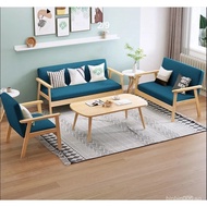 Japanese Nordic Fabric Solid Wood Sofa Living Room Modern Minimalist Sofa