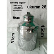 dandang bajigur, sekuteng,susu jahe,bandrek ukuran 28, 30