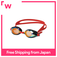 FINA Approval] arena (Arena) Swimming goggles for junior [Trenty] Orange × Black × Smoke × Red Free Size Mirror Lens Anti-glare (Linon function) AGL-4300MJ