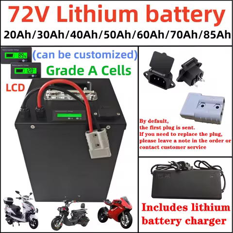 72V 30AH 20AH 60AH 50AH 70AH Lithium -ion battery 72V with BMS for electric car pedal energy golf ca